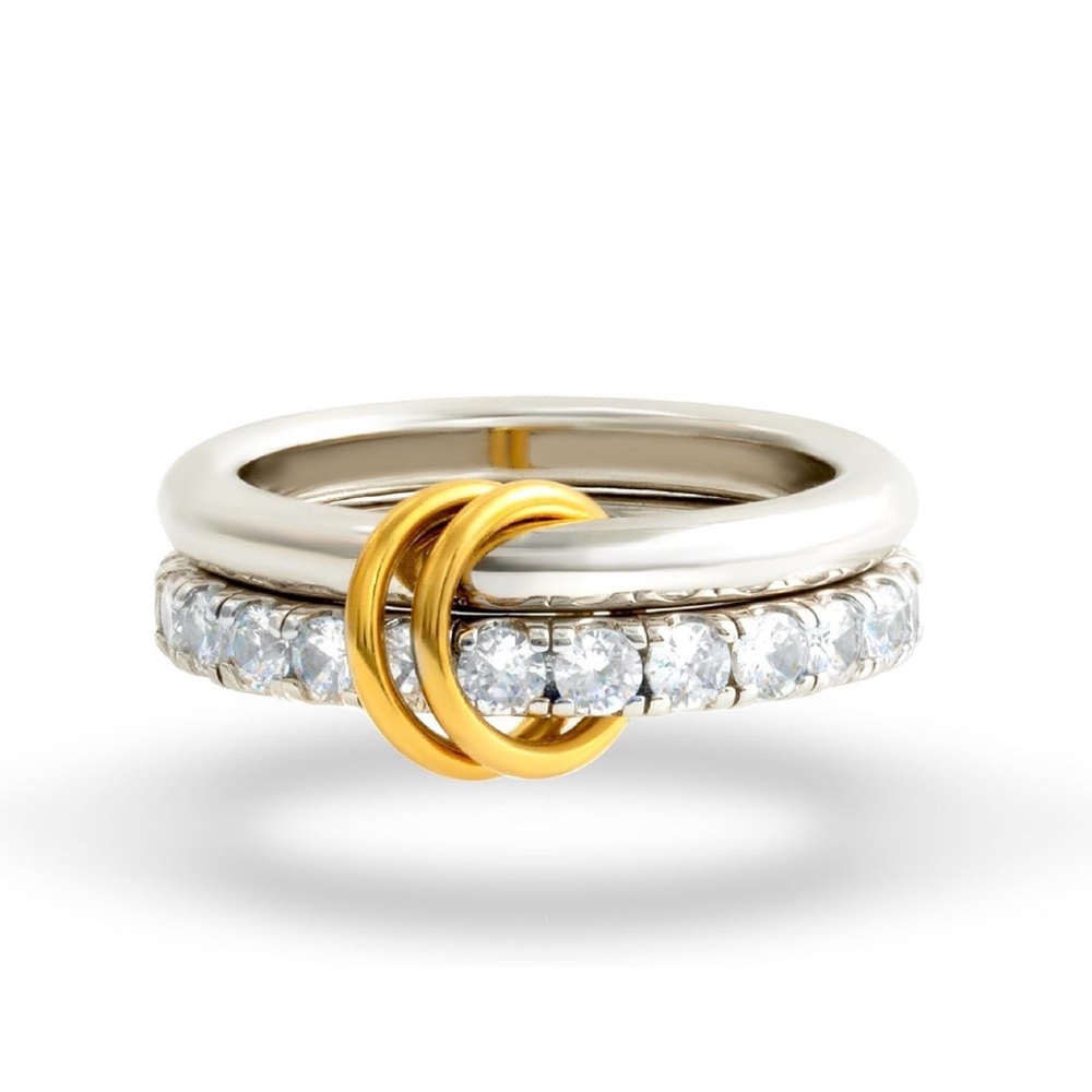 Elegant Gold and Silver Women's Ring